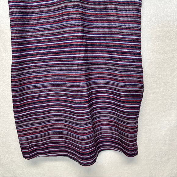 Zara Purple & Black Striped Collared Sleeveless Dress Size XS - Picture 3 of 9
